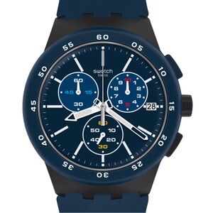 Swatch Navy BLUE STEWARD (SUSB417) - New with case.